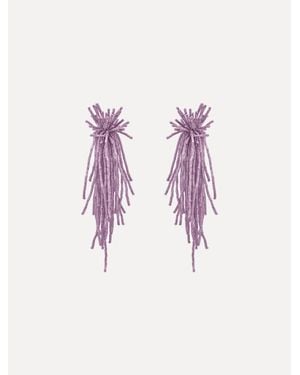 Oscar de la Renta Firework Tassel Earrings - Pink