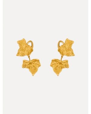 Oscar de la Renta Ivy Vine Drop Earrings - Metallic