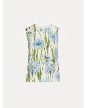 Oscar de la Renta Allium Printed Tank - White