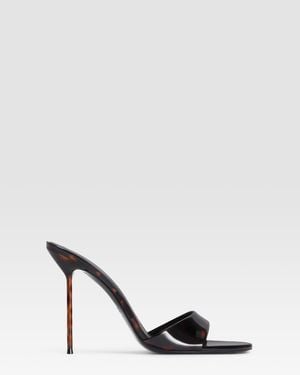 Paris Texas Patent Leather Mule - Natural