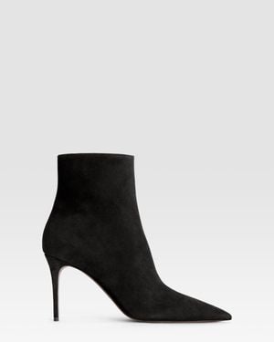 Paris Texas Suede Ankle Boot - Black