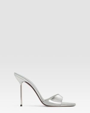 Paris Texas Mirrored Leather Mule - Natural