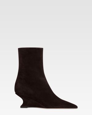 Paris Texas Suede Ankle Boot - White