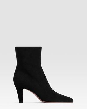 Paris Texas Suede Ankle Boot - Black