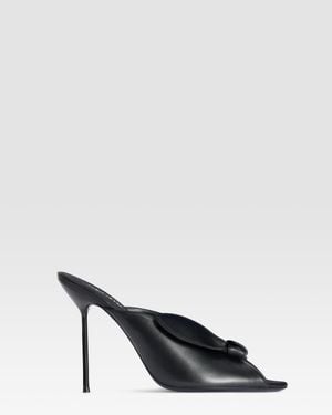 Paris Texas Nappa Mule With Bow Detail - Black