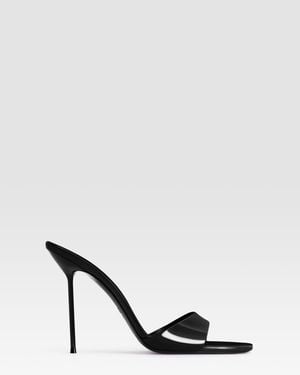 Paris Texas Patent Leather Mule - Black