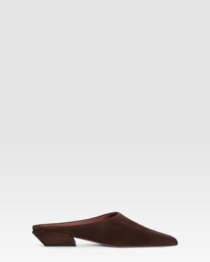Paris Texas Suede Mule - Brown