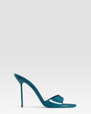 Paris Texas Patent Leather Mule - Blue