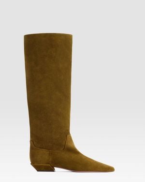 Paris Texas Suede Boot - Green