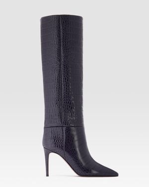 Paris Texas Croco-Print Boot - Blue