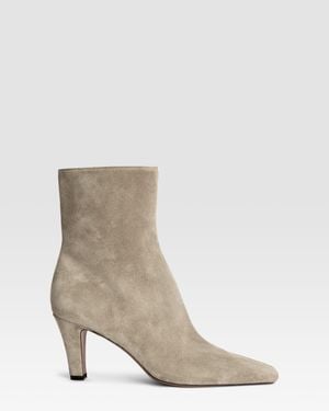 Paris Texas Suede Ankle Boot - White