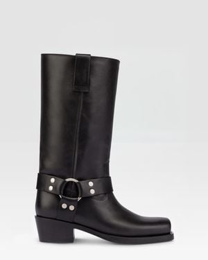 Paris Texas Leather Boot - Black