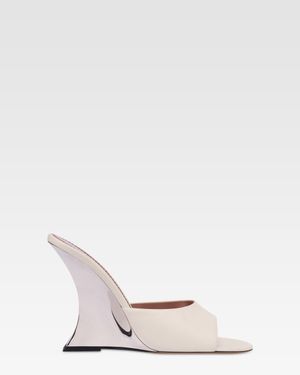 Paris Texas Mules - White