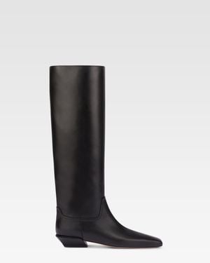 Paris Texas Calfskin Leather Boot - Black