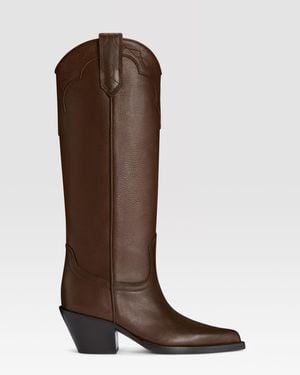 Paris Texas Leather Western Boot - Brown