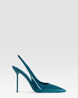 Paris Texas Patent Leather Slingback - Blue