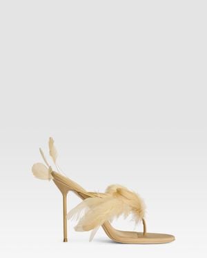 Paris Texas Thong Mules - Natural