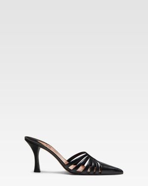 Paris Texas Leather Cut-Out Mule - White