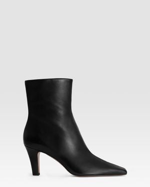 Paris Texas Soft Leather Ankle Boot - Black