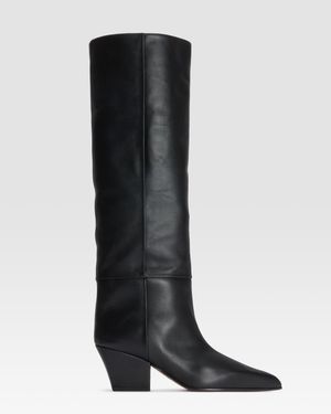 Paris Texas Leather Boot - Black