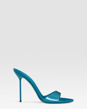 Paris Texas Patent Leather Mule - Blue