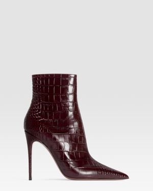 Paris Texas Croco-Print Ankle Boot - Purple