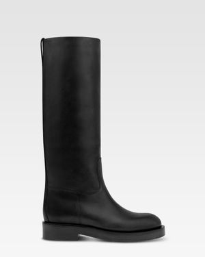 Paris Texas Leather Boot - Black