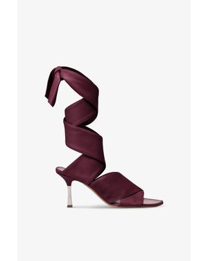 Paris Texas Wrap-Around Sandals - Purple