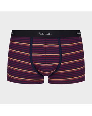 Paul Smith And Stripe Boxer Briefs - Purple