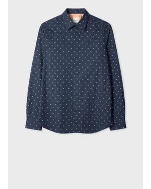 Paul Smith Slim-Fit Ditsy Key Print Shirt - Blue