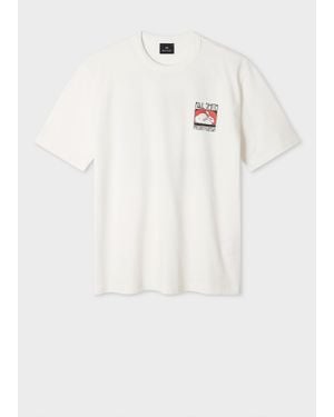 Paul Smith Ecru 'Phoenix Mountain' Print T-Shirt - White