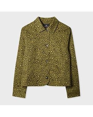 Paul Smith Khaki 'Animal' Print Jacket - Green