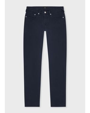 Paul Smith Tapered-Fit Garment Dyed Organic Cotton-Stretch Jeans - Blue