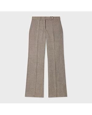 Paul Smith Flecked Wool-Viscose Bootcut Trousers - Grey