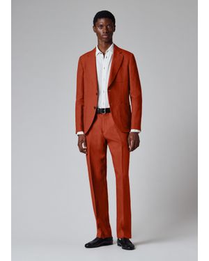 Paul Smith Rust Linen Two-Button Blazer - Red