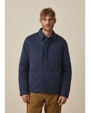 Paul Smith Cotton-Blend Padded Overshirt - Blue