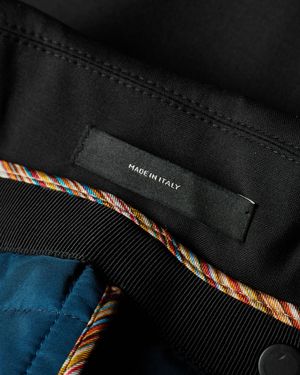 Paul Smith Mélange Belted 'Storm System' Mac Coat - Black