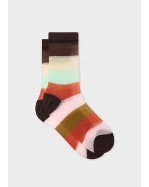 Paul Smith Sheer Swirl Socks - White