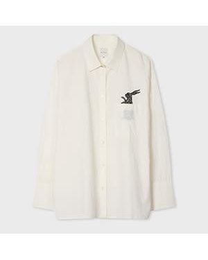Paul Smith Shirt With 'Rabbit' Embroidery - White
