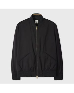 Paul Smith 'Storm System' Wool Bomber Jacket - Black