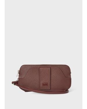 Paul Smith Leather Travel Pouch - Brown