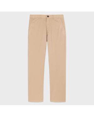 Paul Smith Mens Tapered Fit Stitched Chino - Natural