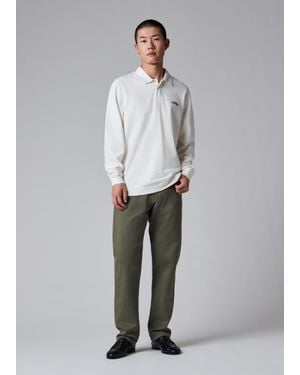 Paul Smith Relaxed Tapered-Fit Khaki Garment-Dyed Jeans - Grey