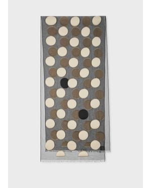 Paul Smith And 'Polka Dot' Sheer Scarf - Black