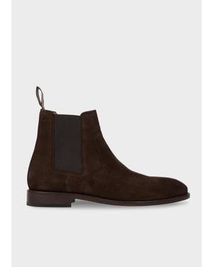 Paul Smith Suede Dark 'Lawson' Boots - Brown