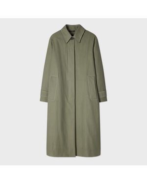 Paul Smith Brushed Cotton Mac - Green