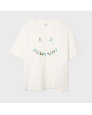 Paul Smith Ecru 'Animal Happy' T-Shirt - White