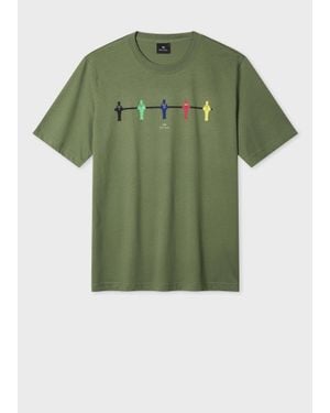 Paul Smith 'Table Football' Print T-Shirt - Green