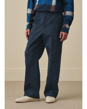 Paul Smith Relaxed-Fit Cotton-Blend Cargo Trousers - Blue