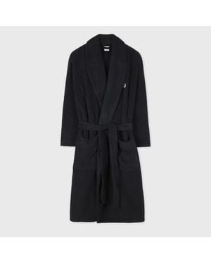 Paul Smith Zebra Logo Towelling Dressing Gown - Black